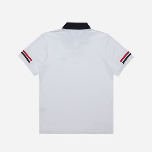 Fila Line Functional Color S/S Men's Polo Shirts - White,NZ 379-57230